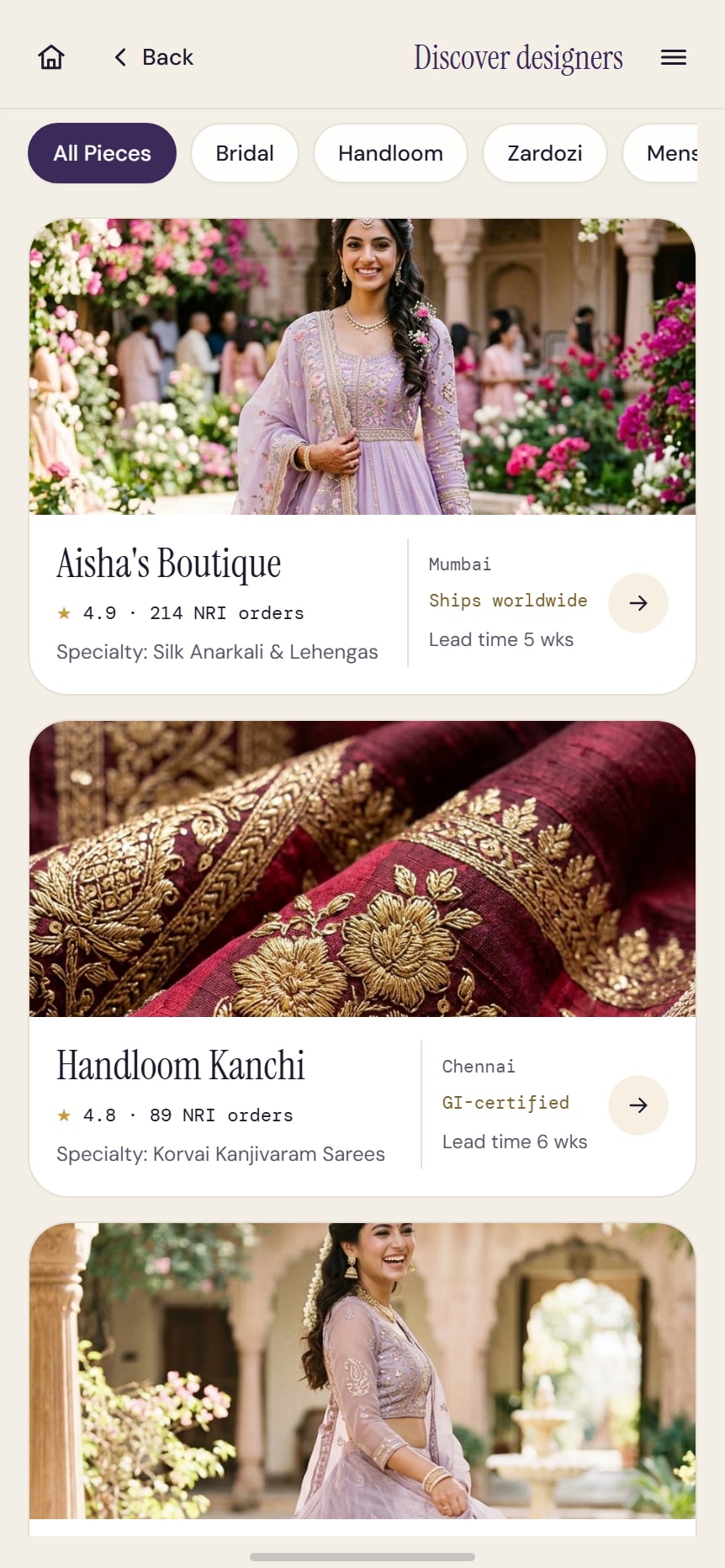 Aura Discover designers list